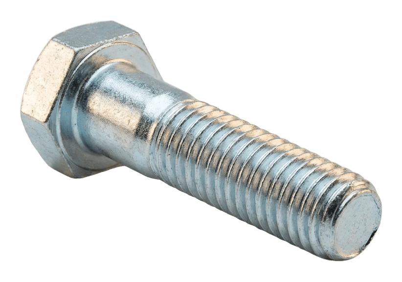 Mild steel hex bolt — one graded standard across every Silver Crown fastener